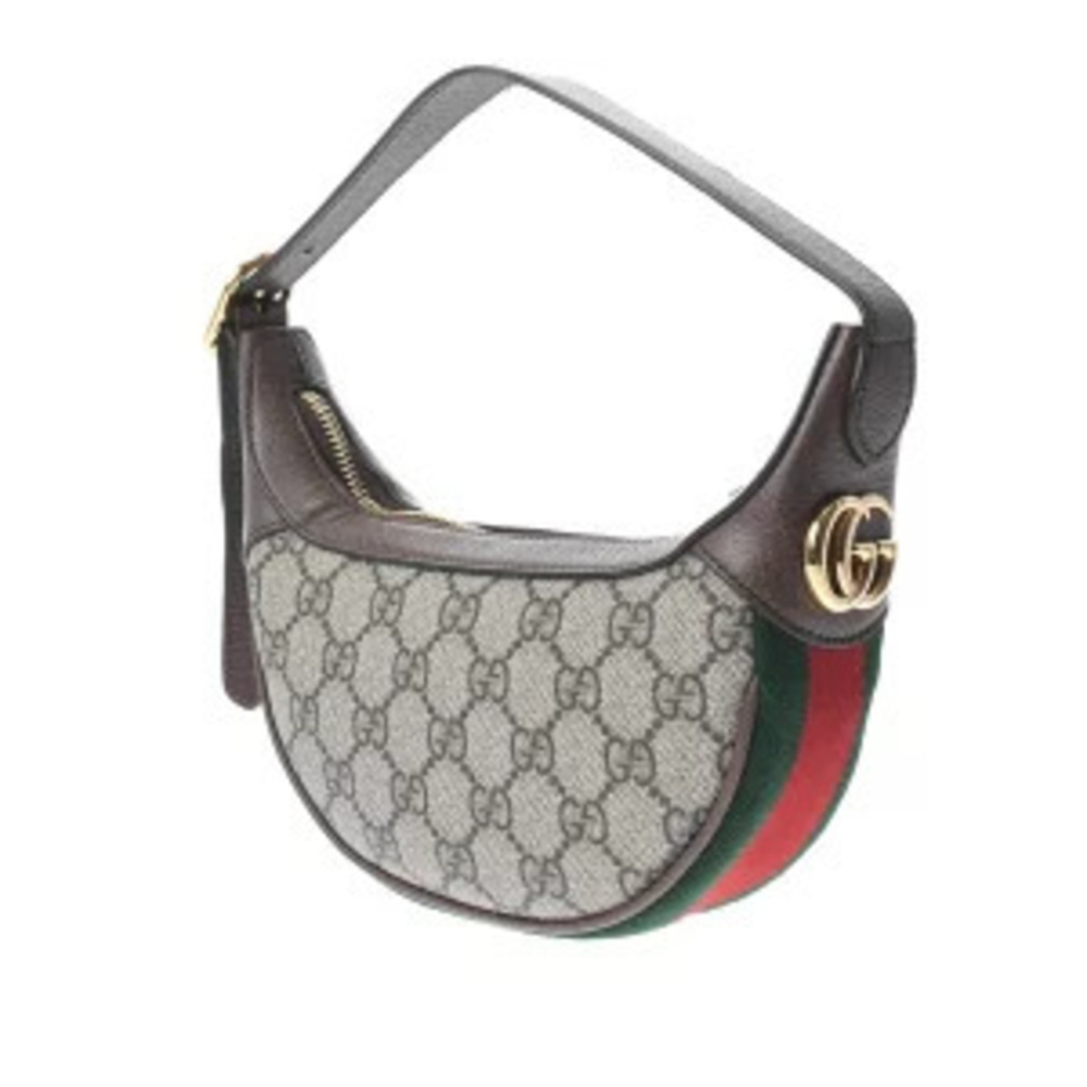 Gucci Ophidia GG Bag Beige Brown Supreme Canvas Leather Handbag - Picture 2 of 9